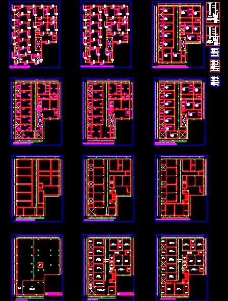 Guest House Structural CAD Design- G+2 with Basement